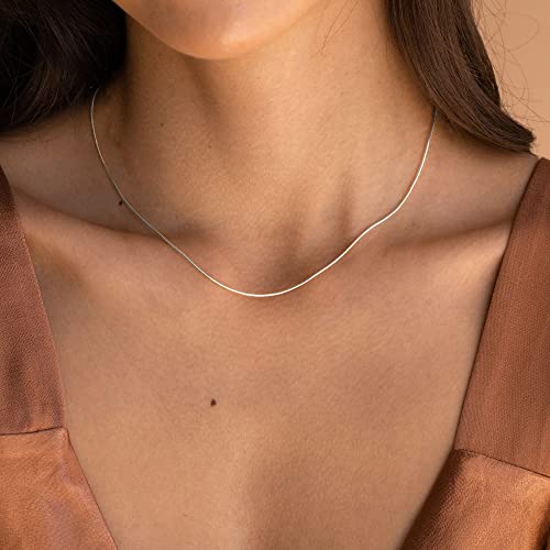 DEARMAY 14K Gold Plated Herringbone Necklaces for Women, Dainty Gold Snake Choker Chain Non Tarnish Trendy Simple Thin & Chunky Options Neckalce 1.5/3/5/6/8mm Chain Jewelry for Gifts - color: SL-1.5MM 16"- Herringbone Necklace