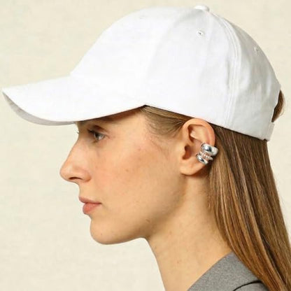 3 Pcs Ear Cuffs for Women Non Piercing Earrings Set 14K Gold/Silver Plated Ear Cuff for Non Pierced Ears Chunky Thin Clip On Earring Fake Earrings - color: Silver