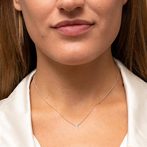 Number Necklace for Women Dainty 18K Gold Plated Pendant Necklace Charm Birth Month Personalized Jewelry Birthday Gift - color: SILVER, style: Number 5