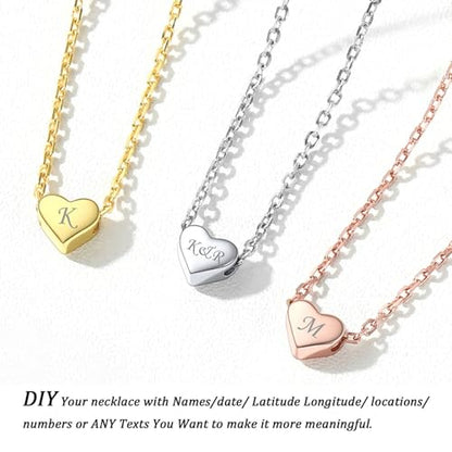 ChicSilver Personalized 925 Sterling Silver Tiny Heart/Moon/Star/Sun/Dot/Triangle Anklets Simple Dainty Foot Jewelry for Women, Silver/Gold Plated/Rose Gold Plated - style: Rose Gold Heart Custom