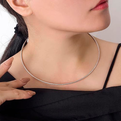 Solid 925 Sterling Silver 2.5mm Snake Chain Choker Necklace | Delicate Clavicle Chain for Layering, 16" 18" 20" Length for Women - size: 20"