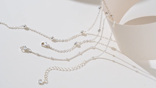 MEVECCO Dainty Gold Chain Choker Necklace 14K Gold Plated Handmade Boho Cute Tiny Beaded Link Choker Necklace Delicate Simple Minimalist Choker Necklace for Women - style: Beaded SLiver