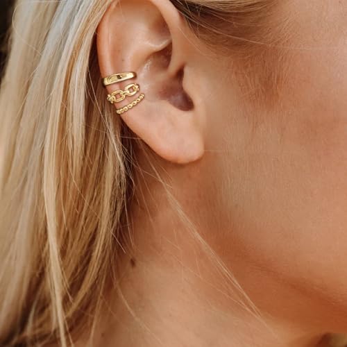 Non-Piercing Ear Cuffs for Women Clip-On Cartilage Earrings Trendy Stackable Jewelry