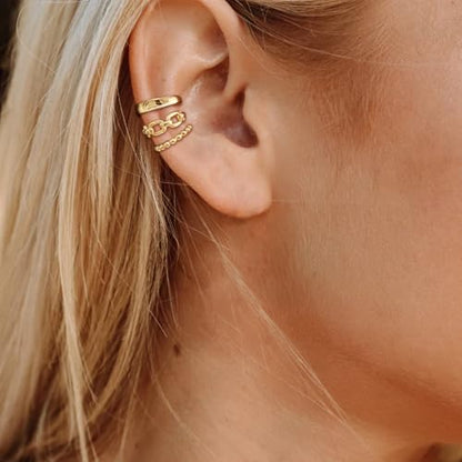 Non-Piercing Ear Cuffs for Women Clip-On Cartilage Earrings Trendy Stackable Jewelry