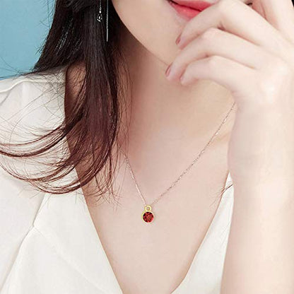 Aylifu Crystal Birthstone Charms, 48pcs DIY Round Beads Pendant with Rings Handmade Crystal Charm for Necklace Bracelet Earring Jewelry Making, 10x7mm, 12 Colors