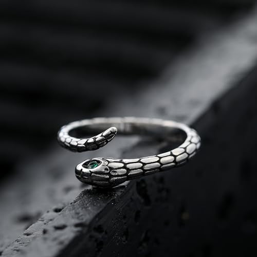 Snake Ring 316L Stainless Steel Pinky Ring - Pink, Modern, Cocktail Party