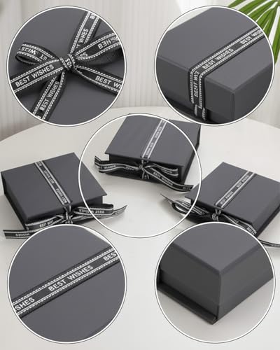 Flip Up Jewelry Gift Box, 12 Pack Velvet Lined Earring Box with Ribbon, Necklace & Bracelet Packaging, Small Jewelry Organizer, Ring & Bracelet Box, Travel Jewelry Case, 4.2 x 4 x 1.38 Inches (Grey) - color: Grey