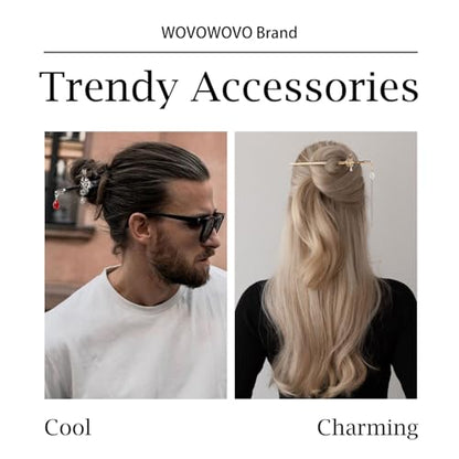 4Pcs Sword Hair Stick Retro Metal Hair Sticks Ancient Style Swords Hair Chopsticks for Women and Men, Chinese Hair Pins Hair Sticks Hair Daggers with Tassels for Hair Accessories