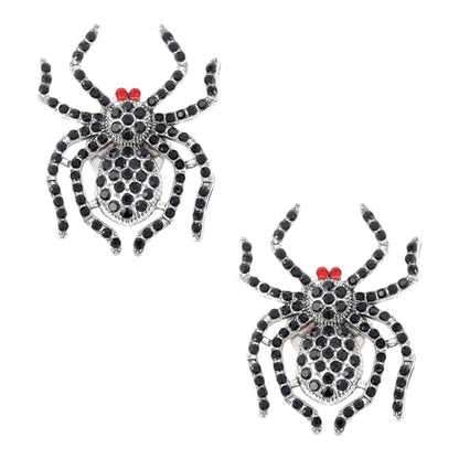 2Pcs Spider Cufflinks Rhinestone Cufflinks Alloy Black Spider Cufflink for Wedding Party Birthday Elegant Gift