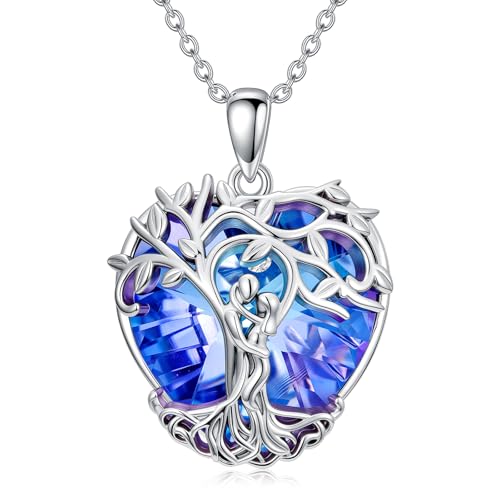 925 Sterling Silver Necklace Gifts for Women Crystal/Opal Jewelry Pendant Christmas Birthday Gift - style: Hug Couple