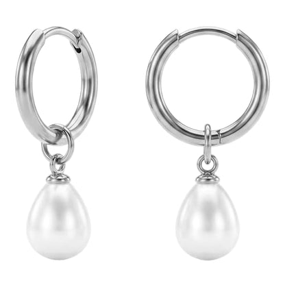 Gold Plated Dangle Earrings Dainty Silver Drop Earring Trendy Long Dangling Wedding Bridesmaid Hoop Diamond Crystal Cute Earring Prom Jewelry Graduation Gifts for Women - color: silver