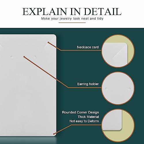 Earring Cards, Set Earring Making Supplies with 100 Pcs Earring Holder Cards 200 Pcs Earring Backs and 100 Jewelry Packaging for Earrings Necklace Jewelry Display, Jewelry Bags 3.5x2.4 Inches (White) - color: ZK100-White
