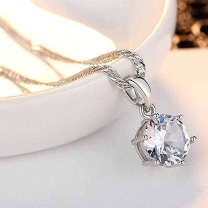 4pcs Set Zirconia Pendant Necklace Earrings Ring Bangle Set Silver Crystal Fashion Adjustable Zircon Jewelry for Women Wife Party Prom Engagement Wedding Gifts - style: Contemporary