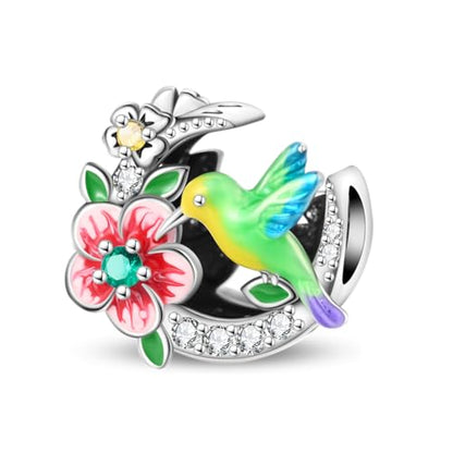 Pandach Animal Charm Bead fits Charms Bracelets for Woman-925 Sterling Silver Dangle Pendant Bead,Jewelry Beads Gifts for Women Bracelet&Necklace - style: Hummingbird Beads