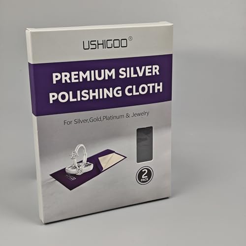 2pcs Jewelry Cleaner&Polishing Cloth for Ring,Earring,Watch and Coins Care | Sterling Silver Gold Platinum Tarnish Remover,Non-Toxic Eco Friendly,Jewelry Cleaning Cloth - color: Gray