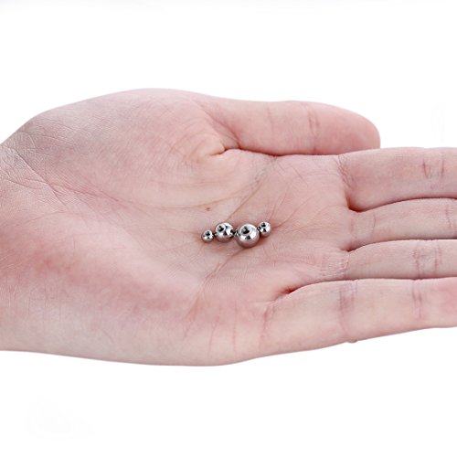Threaded 316L Steel Replacement Balls Piercing Parts for Body Jewelry 14G 16G Barbell - style: 10pcs 14G 5mm