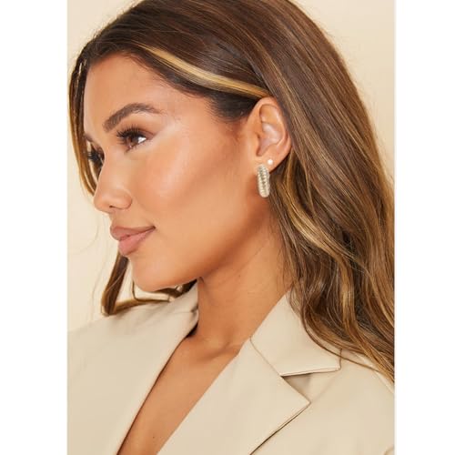 Gold Metal Clip On Earrings for Women Non Pierced Dangle Drop Earrings Multiple Styles - color: gold hoop B