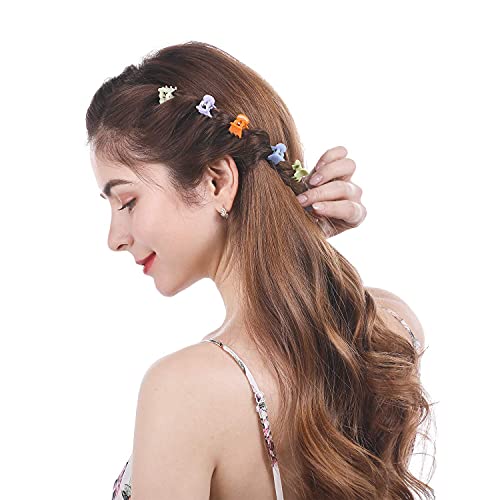 Snap Hair Clips and Hair Claw Clips Set, Funtopia 40 Pcs 7cm / 2.8 Inch Long No Slip Metal Hair Clips and 72 Pcs Small Hair Clips Clamps Plastic Jaw Clips for Thin Hair Thick Hair