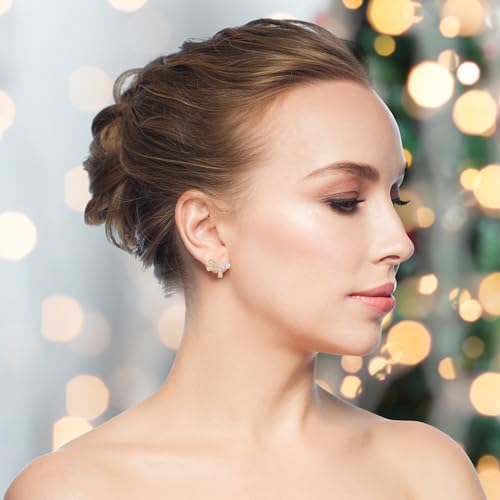 Ear Cuffs Earrings for Women Non Piercing Cartilage Cuff Wrap Clip on Earrings Trendy Pearl Rhinestone Tassel Chain Earrings Jewelry for Women - color: CZ Bow Ear Cuff