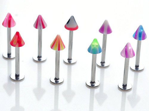 Skylarking 110 PCS Body Jewelry Piercing Eyebrow Navel Belly Tongue Lip Bar Ring 22 Styles
