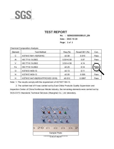 18G 20G 22G Astm F136 Titanium Nose Rings Studs Piercing Jewelry for Women Men Cubic Zirconia Nose Rings Nostril Piercing Jewelry Clear CZ 1.5mm 2mm 2.5mm 3mm 10PCS