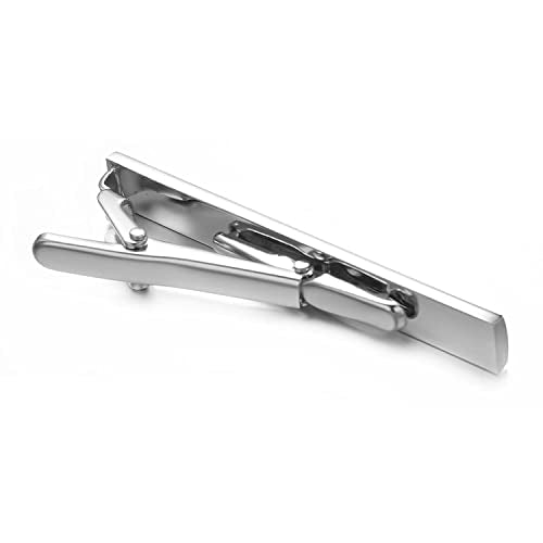 Skinny Tie Clip Navy Blue Black And Gold Tie Clips For Men Unique | Gold Tie Clip Silver Tie Bars For Mens Tie Clip Stainless Steel Elegant Tie Clips Black And Gold Tie Pin - color: Black