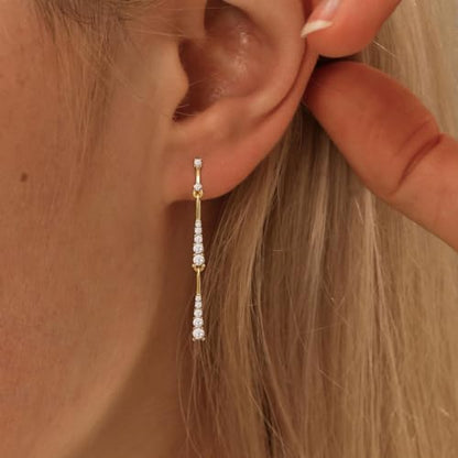 Dangle Earrings for Women,Dainty 14K Gold Plated Long Earrings Statement Gold Drop Earrings Unique Long Earrings For Women Trendy Jewelry Fashion Accessories - color: dangle1-Gold