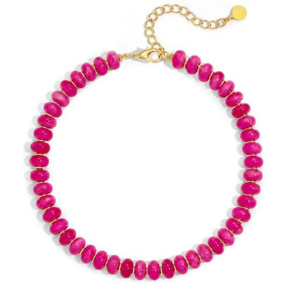 Chunky Beaded Necklace for Women, Colorful Trendy Statement Summer Jewelry Gift - color: necklace-39
