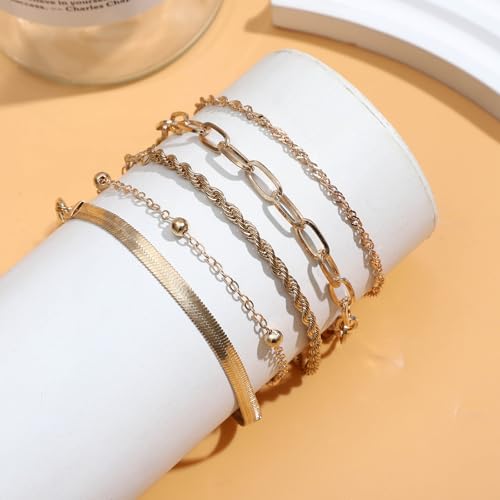 NEWITIN 61 Pieces Gold Jewelry Set for Women Fashion Costume Watch Jewelry | Bohemian Jewelry, Cubic Zirconia, Gold Plated Necklaces Bracelets Watch Rings Earrings Set for Women Party Daily, Women Gifts - color: Gold B