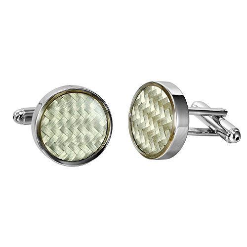 Urban Jewelry Mens Stainless Steel Nautical Knot Cufflinks Sharp Formal | Nautical Cufflinks Stainless Steel Rust Resistant Finish Polished Cufflink Finish Modern Cufflink Design Style - color: Carbon Fiber Cufflinks