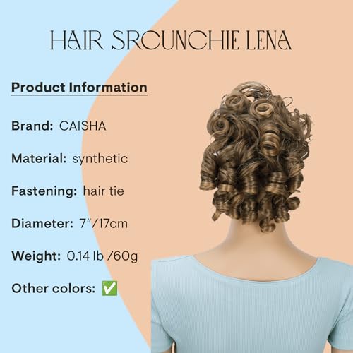 CAISHA Jumbo Hairpiece Scrunchy Updo Voluminous Curly Messy Bun Light Brown Mix G9L - color: light brown mix #30T26 G9L
