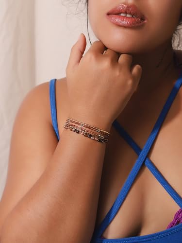 Bohemian Bead Stacked Bracelet, Vintage Multi-Layer Bracelet, Gift for Her - style: Bracelet R17-025