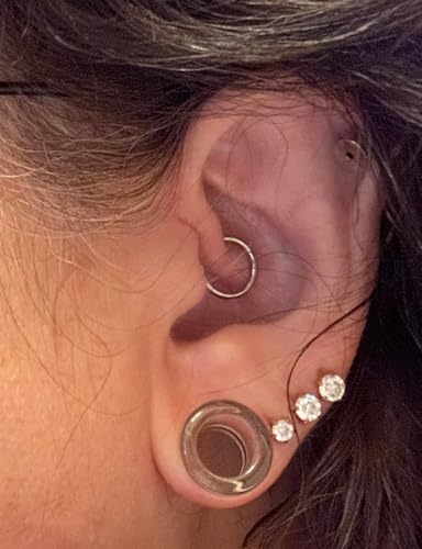 6G-50mm Hollow Acrylic Ear Plugs Tunnels for Women Men Double Flared Saddle Ears Gauge Plug Stretcher Expander Piercing Body Jewelry Black White Clear 1 Pairs - color: Clear, size: 12mm = 1/2 inch