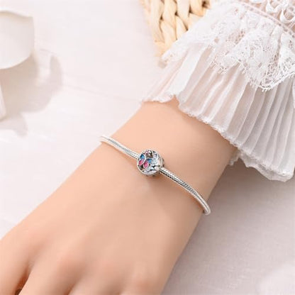 925 Sterling Silver Charms for Bracelets and Necklaces Lipstick and Perfume High Heels Dangle Pendants Heart Butterfly Bead Charms Halloween Christmas Gift for Womens - style: Butterfly Moonlight Beads Charm