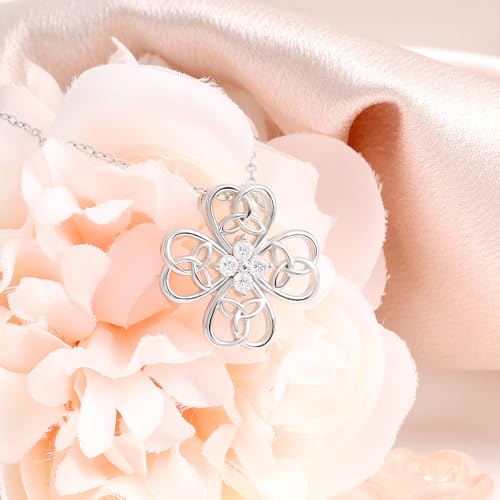 Sterling Silver Pendant Necklace Charms Hypoallergenic Fashion Jewelry Dainty Valentines Day Birthday Gift for Women - style: Celtic