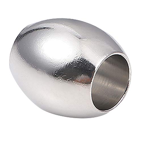 Stainless Steel Spacer Beads 10x11mm Oval Loose Charm Caps Beads for DIY Jewelry Making 10pcs with 6mm Hole - color: 10x11mm 6mm