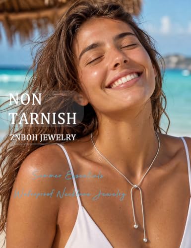 Lariat Gold Silver Necklace for Women Long Dainty Y Necklace 14k Gold Plated Drop Chunky Necklace Trendy Clover Heart Cross Teardrop Cz Pendant Statement Simple Adjustable Jewelry Gift - color: Silver- Beads