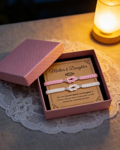Matching Heart Bracelets for Mommy and Me Adjustable Hearts Charm Chain Bracelet Matching Mother Daughter Bracelets Set for 2 Birthday Mothers Day Gifts - color: A3:mother daughter bracelets