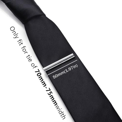 HONEY BEAR 5cm/5.4cm/6cm Mens Tie Clip Bar for Normal Size Steel Business Wedding Gift 1.97"/2.12"/2.36" - style: 5cm Brushed Silver