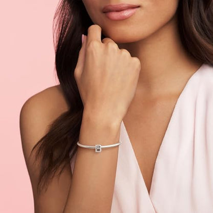 Pandora Alphabet Charm - Compatible Moments - Gift for Her - Made with Sterling Silver - with Gift Box - style: Letter B