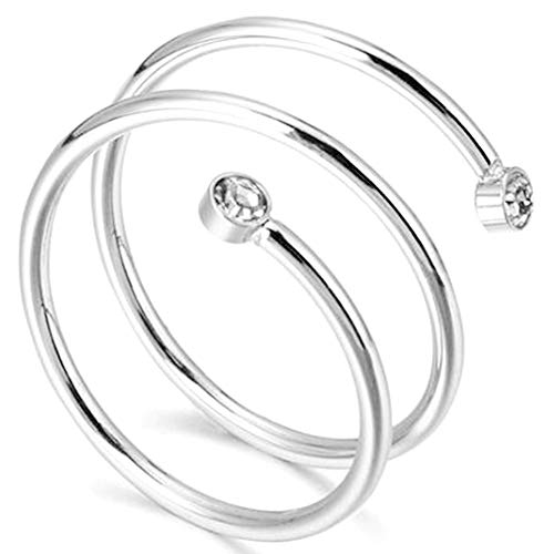 Jude Jewelers Stainless Steel Braided Wrap Wave Stacking Promise Statement Cocktail Party Ring - color: Silver