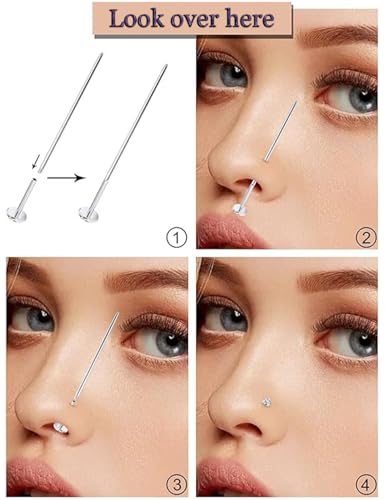 16G Medusa Piercing Jewelry Surgical Steel Labret Jewelry Monroe Lip Rings Different Size Tragus Nail Conch Cartilage Helix Earring Stud Bar Length 6mm 8mm 10mm 12mm - color: Silver 16G Studs Piercing Jewelry