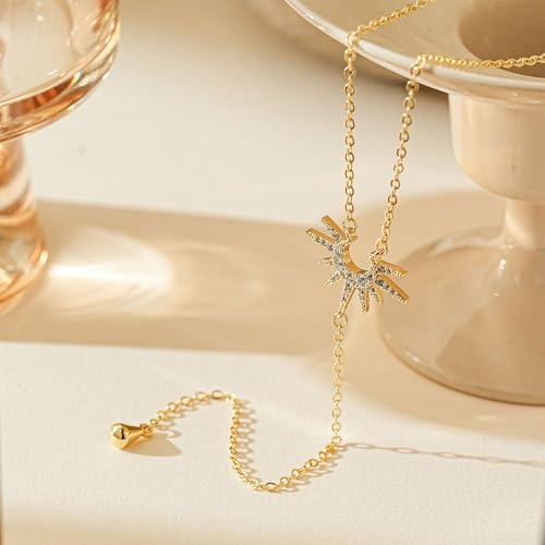 Lariat Gold Necklace for Women, 14K Gold Plated Dainty Drop Y Necklace, Waterproof Non Tarnish Long Layered Beaded Chain Lariat Necklace Prom Jewelry Summer Vacation Gift for Her - color: Gold-3