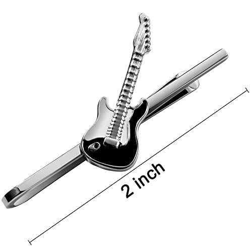 HAWSON 2 inch Tie Clip for Men-Novelty Sport Necktie Bar Clip,Tie Pin,Special Interesting Gift for Men - style: Guitar