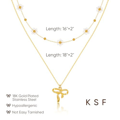 KSF Gold Lariat Necklace for Women Y Shaped Layered CZ Drop Chain | Y shaped necklace; Layered CZ detail; Long lariat style; Gift for her - color: Gold-13