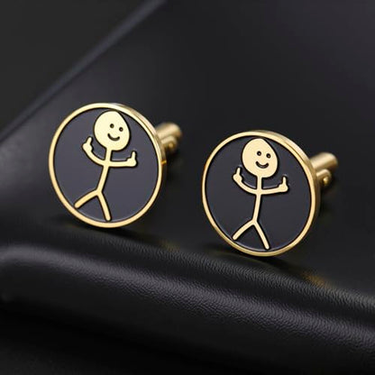 Dreamtimes Rock Skull Hand Cufflinks Halloween Shirt Cufflinks Figurine Sign Language Cuff Links Rock On Hand Gesture Stainless Steel Novelty Cuff Links for Men - style: Style 1-G