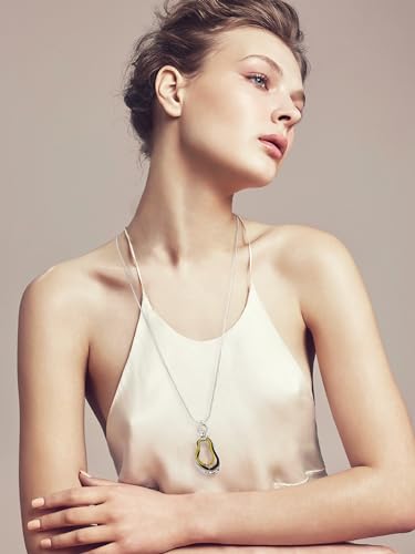 CLASSYZINT Long Silver Necklace For Women, Rope Chain Snake Chain With Pendant Necklace | Sweater Necklace | Teacher Gifts | Silver Pendants Necklace - color: Love Knots Necklace