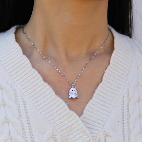 RZKING Silvery Necklace for Women, Gifts for Friend Mom Daughter Teacher - style: Ghost
