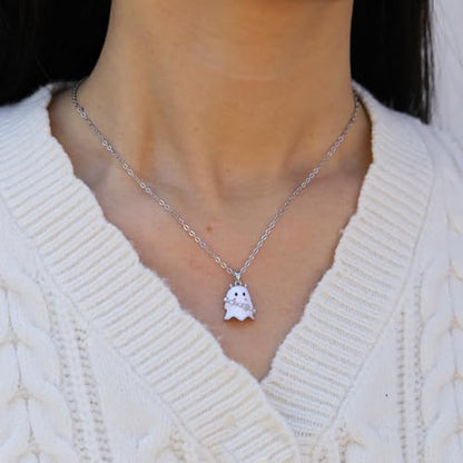 RZKING Silvery Necklace for Women, Gifts for Friend Mom Daughter Teacher - style: Ghost