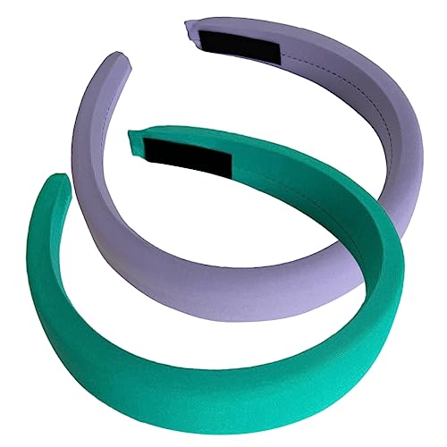 2pcs Wide Padded Headband for Women and Girls Soft Fabric Hair Accessories Light and Comfortable and for Daily Wear and Hair Fixing